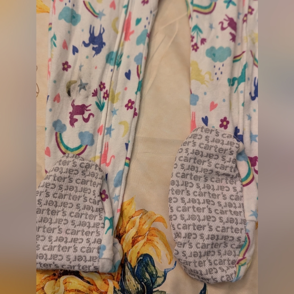 Carter's Colorful Unicorn Kids Pajamas/ 3T - Picture 3 of 5
